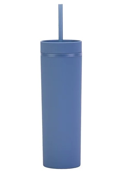 Renk 21 Sıcak Satış 16 Oz Akrilik Ince Sıska Bardak Renkli Mat Su Kapaklı Şişe Saman Çift Duvar Yeni Yıl Partisi Hediyeleri Için (Yurt Dışından)