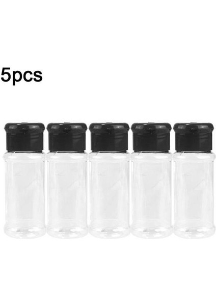 5 Adet 5 Adet 100 ml Baharat Kavanozları Baharat Tuz Biber Çalkalayıcı Baharat Kavanoz Baharat Organizatör Plastik Barbekü Çeşni Mutfak Gadget (Yurt Dışından)