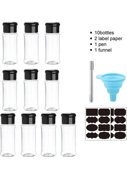 10 Adet 5/10/15/20 Adet Kavanoz Baharat Tuz ve Biber Çalkalayıcı Baharat Kavanozu Baharat Organizatör Plastik Barbekü Çeşni Mutfak Gadget Aracı (Yurt Dışından)