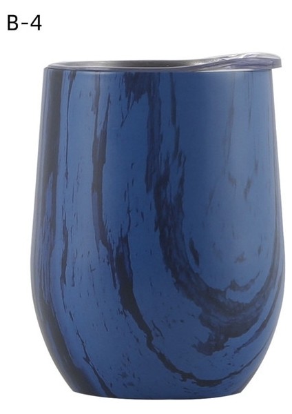 B-4 301-400ML U Yumurta Şekilli Çift Duvar Yalıtımlı 12OZ Paslanmaz Çelik Şarap Bardağı Şampanya Bardağı Parti Süslemeleri Mutfak Malzemeleri (Yurt Dışından)