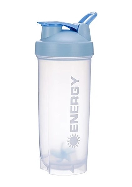 A06 700ML Spor Su Şişesi 500ML Protein Shaker Açık Seyahat Taşınabilir Meyve Suyu Bardağı Toz Kutusu ile Kahve Kupaları Sızdırmaz Içecek Şişesi (Yurt Dışından)