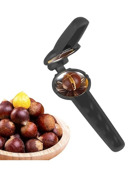 Siyah Paslanmaz Çelik Kestane Klip Ceviz Pense Somun Kesici Makinesi Ev Kestane Ceviz Kabuk Açacağı Kelepçe Mutfak Aletleri (Yurt Dışından)