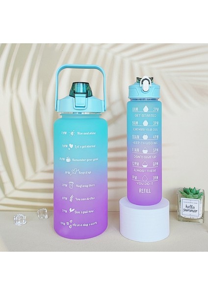 900ML Pembe 2000ML ve 900ML 2ADET Zaman Işaretleyicili Spor Su Şişesi Saman Bardak Taşınabilir Yeniden Kullanılabilir Plastik Bardak Açık Seyahat Spor Salonu Taşınabilir (Yurt Dışından) indirimleri