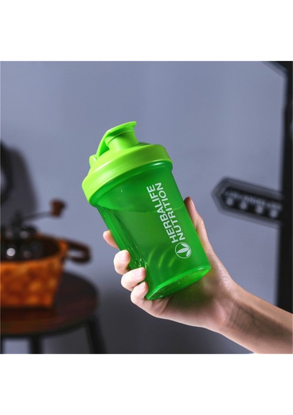 Yeşil Spor Shaker Şişesi 400 ml Peynir Altı Suyu Protein Tozu Karıştırma Şişesi Spor Fitness Salonu Shaker Açık Taşınabilir Plastik Içme Şişesi (Yurt Dışından)