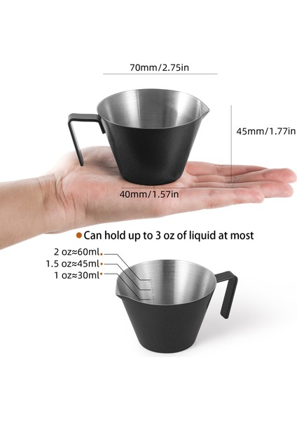 1 Adet 2 Ağız Beyaz 100 ml Espresso Shot Saplı Bardaklar Espresso Ölçüm Kabı Bulaşık Makinesinde Yıkanabilir 2/3 Paket Paslanmaz Çelik Dökme Fincan Ev Barista Araçları (Yurt Dışından) fırsatları