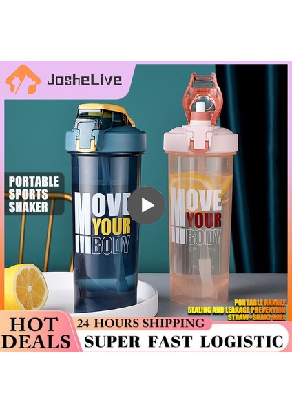 Siyah Shaker Şişeleri Taşınabilir Protein Tozu Sızdırmaz Su Şişesi Spor Salonu Karıştırma Şişesi Açık Plastik Içecek Kupası Egzersiz Şişesi (Yurt Dışından) indirimleri