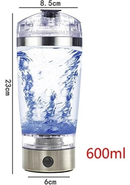 600ML-USB USB Şarj Edilebilir Elektrikli Karıştırma Kabı Taşınabilir Protein Tozu Çalkalayıcı Şişe Mikser Çalkalayıcı Şişe Protein Çalkalayıcı Protein Kupası Çalkalayıcı (Yurt Dışından)