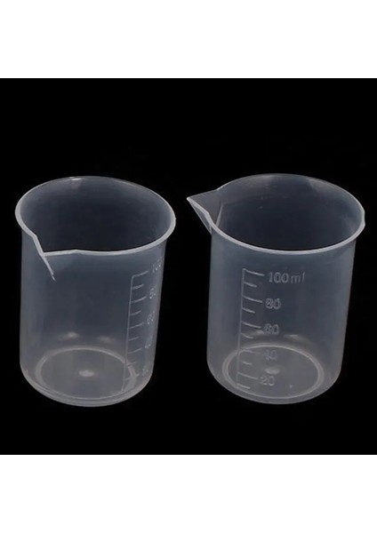 2pc 100ML 50/100ML Mezun Beher Şeffaf Plastik Ölçüm Kabı 2 Adet Test Ölçüm Bardaklar Laboratuvar Sıvı Mezun Konteyner Beher (Yurt Dışından) fiyatları