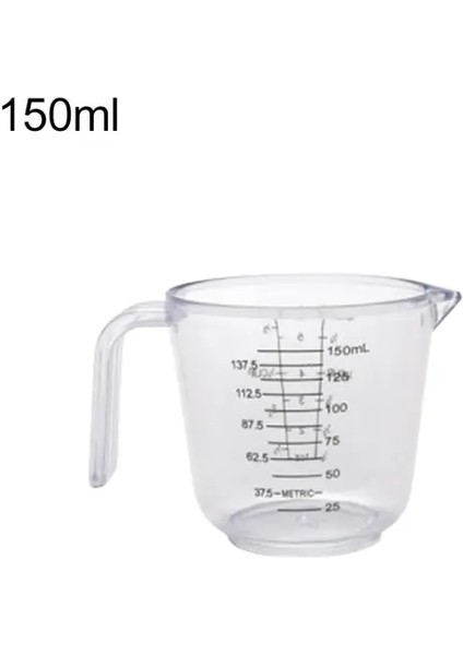 TRANSPARENT150ML 150/300/600ML Plastik Ölçüm Kabı Şeffaf Mavi Kupa Dekantör Şişe Ağzı Şeffaf Sıvı Ölçü Kabı Jugcup Konteyner Yüksek Kalite (Yurt Dışından)