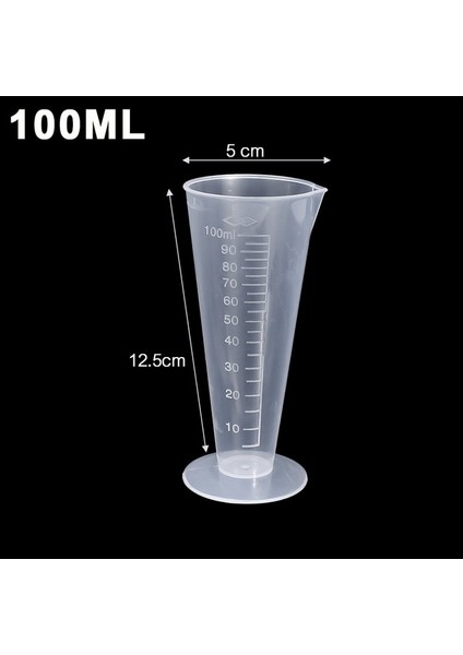 A-100ML 1 Adet Emzik Bardak Bardak Şeffaf Ölçeksiz Bar Için Sıvı Ölçüm Mutfak Plastik Ölçüm Kolu Konteyner Malzemeleri Dökün (Yurt Dışından)