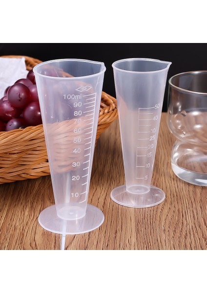 A-100ML 1 Adet Emzik Bardak Bardak Şeffaf Ölçeksiz Bar Için Sıvı Ölçüm Mutfak Plastik Ölçüm Kolu Konteyner Malzemeleri Dökün (Yurt Dışından)
