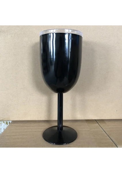 J 10OZ 10OZ Kırmızı Şarap Gözlük Kadeh Paslanmaz Çelik Kapaklı Köklü Bardak Yalıtımlı Şampanya Kadehi Düğün Parti Favor (Yurt Dışından)