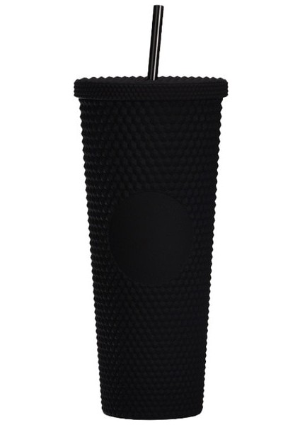Siyah 710ML 2023 # 700ML/24OZ Tumbler Bling Elmas Tırnak Pipeti Soğuk Bardak, Işaretsiz, Lazer Gökkuşağı Degrade Pipetli Bardak (Yurt Dışından)