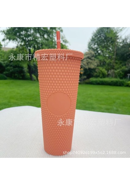 Style-I 710ML Durian Kupası 710ML Kapaklı ve Samanlı Kahve Fincanı Yaz Soğuk Su Kupa Bardak Samanlı Bardak Elmas Radyant Tanrıça Bardak (Yurt Dışından)