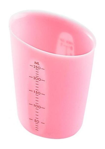 Pinks Pişirme Ölçme Kabı 250/500 ml Ölçme Kabı Isıya Dayanıklı Şeffaf Çift Terazi Yuvarlak Ağız Eğimli Kenar Mutfak Gadget (Yurt Dışından)