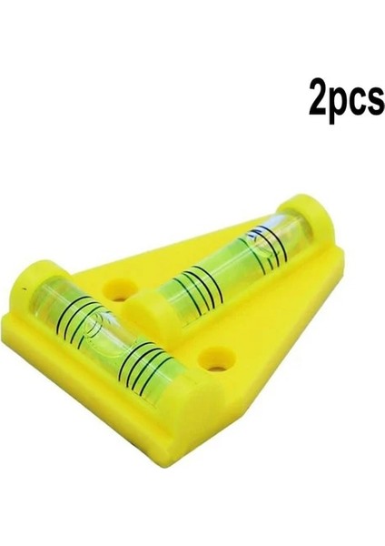 Sarı Ölçüm Araçları 2 Adet Akrilik Iki Yönlü T-Şekli Mini Leveler Kabarcık Su Terazisi Ağaç Işleme Fabrikası Makine Mobilya (Yurt Dışından)