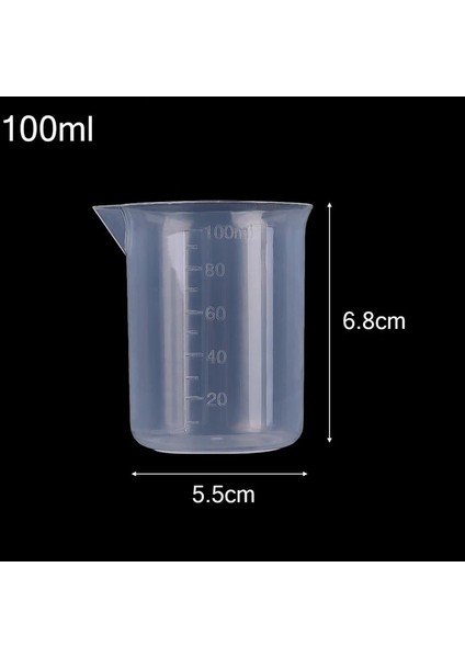 100 ml 3 Adet 100 ml Ölçüm Kabı Şeffaf Plastik Ölçekli Beher Laboratuvarı Kimyasal Laboratuvar Bardakları Reçine Su Mutfak Pişirme Araçları Konteyner (Yurt Dışından)