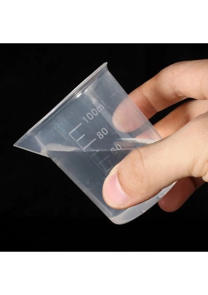100 ml 3 Adet 100 ml Ölçüm Kabı Şeffaf Plastik Ölçekli Beher Laboratuvarı Kimyasal Laboratuvar Bardakları Reçine Su Mutfak Pişirme Araçları Konteyner (Yurt Dışından)