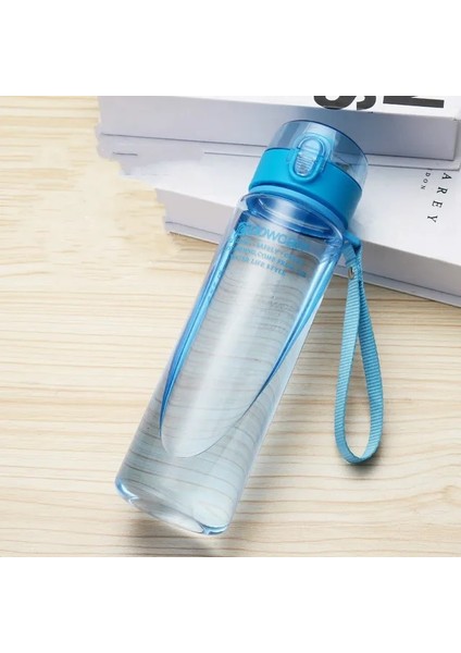 Mavi 560MLL 400ML/560ML Su Bardağı Spor Su Şişesi Çift Su Bardağı Plastik Taşınabilir Su Deposu Anti-Damla Açık Halat Su Şişesi (Yurt Dışından)