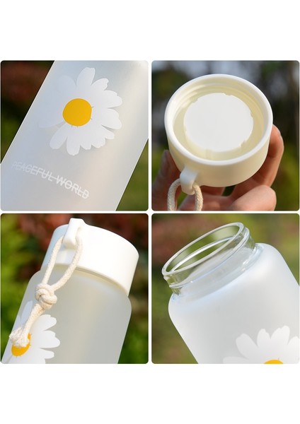 4 Çiçek Şeffaf 500ML 500ML Küçük Papatya Plastik Su Şişeleri Şeffaf Buzlu Su Bardağı Bpa Içermeyen Su Şişesi Taşınabilir Halat Seyahat Su Şişesi (Yurt Dışından) modelleri