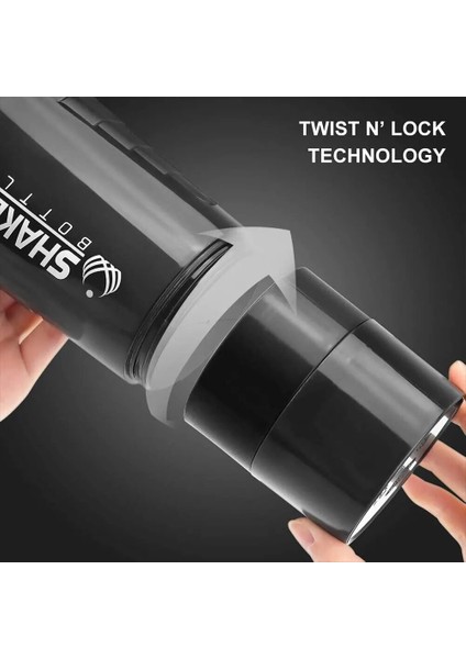 Kırmızı 501-600 ml 3 Katmanlar Shaker Protein Şişesi Toz Shake Bardak Su Şişesi Plastik Karıştırma Kabı Vücut Geliştirme Egzersiz Şişesi (Yurt Dışından) indirimleri