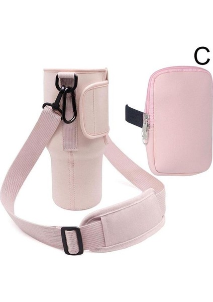 B Pembe 40 Oz Nuovoware Su Şişesi Taşıma Çantası Kılıfı Stanley Quencher Su Şişesi Tutucu Ayarlanabilir Omuz Askısı Kupa Kapağı (Yurt Dışından)
