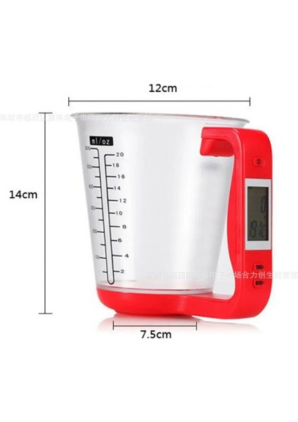 Kırmızı Ölçüm Araçları Pişirme Dıy Süt Tozu Bira Elektronik Ölçüm Kabı Ev Elektronik Terazi Dropshipping (Yurt Dışından) modelleri