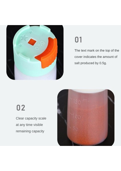 01 Tuzluk 0.5g Ölçüm Itme Tipi Tuz Tankı Şeker Şişesi Baharat Biber Çalkalayıcı Mühürlü Neme Dayanıklı Mutfak Depolama Aracı (Yurt Dışından) indirimleri