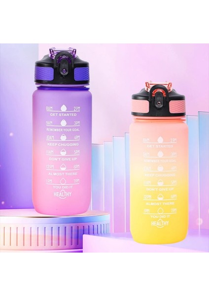Yeşil 600 ml 600 ml Renkli Su Şişesi Motivasyon Içme Suyu Şişesi Spor Su Şişesi Zaman Işaretleyici ile Taşınabilir Yeniden Kullanılabilir Plastik Bardaklar (Yurt Dışından) fırsatları