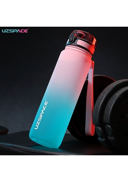 Mavi ve Yeşil 0.5l 500/1000 ml Spor Su Şişesi Bpa Ücretsiz Sıçrama Kapaklı Zaman Işaretleyici Açık Hava Spor Salonu Için Sızdırmaz Buzlu Tritan Plastik Bardak (Yurt Dışından) fırsatları