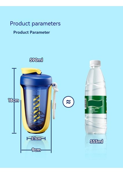 Siyah 590ML Spor Shaker Şişesi 590ML Peynir Altı Suyu Protein Tozu Karıştırma Şişesi Spor Fitness Salonu Shaker Açık Taşınabilir Plastik Içecek Şişesi (Yurt Dışından) fırsatları