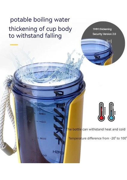 Siyah 590ML Spor Shaker Şişesi 590ML Peynir Altı Suyu Protein Tozu Karıştırma Şişesi Spor Fitness Salonu Shaker Açık Taşınabilir Plastik Içecek Şişesi (Yurt Dışından) indirimleri