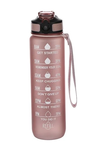 Style2-D 1000 ml 1 Litre Su Şişesi Motivasyon Spor Su Şişesi Sızdırmaz Içme Şişeleri Açık Seyahat Spor Salonu Fitness Sürahiler Mutfak (Yurt Dışından)
