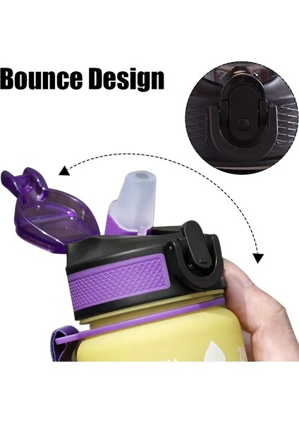 Style2-D 1000 ml 1 Litre Su Şişesi Motivasyon Spor Su Şişesi Sızdırmaz Içme Şişeleri Açık Seyahat Spor Salonu Fitness Sürahiler Mutfak (Yurt Dışından) fırsatları