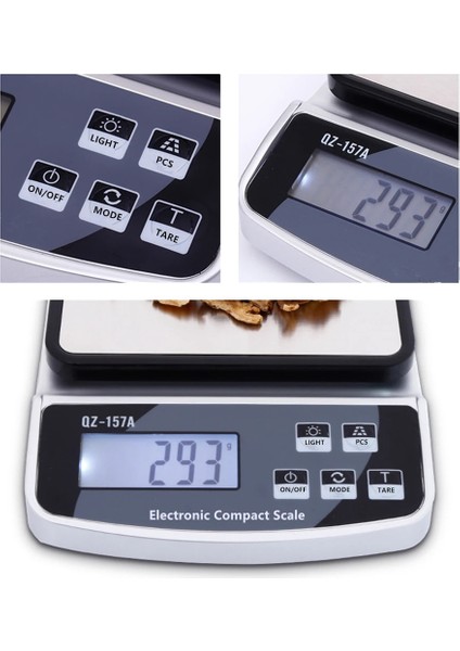 15KG 1g Gıda Elektronik 15KG Çok Fonksiyonlu Mutfak Ev Kahve Pişmiş Su Geçirmez Takı Hassas Tartı Ölçeği Ölçeği /0.1g (Yurt Dışından) indirimleri