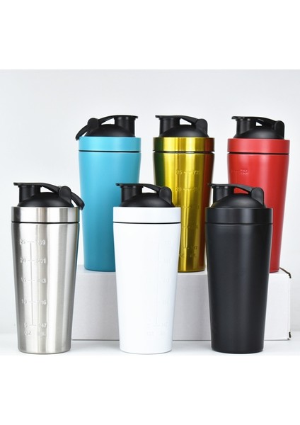 Şerit 750 ml Spor Çalkalayıcı Bardak Paslanmaz Çelik Vakum Karıştırıcı Bardak Açık Drinkware Su Şişesi Çift Katmanlı Protein Tozu Çalkalayıcı Şişe 500 ml (Yurt Dışından) fırsatları