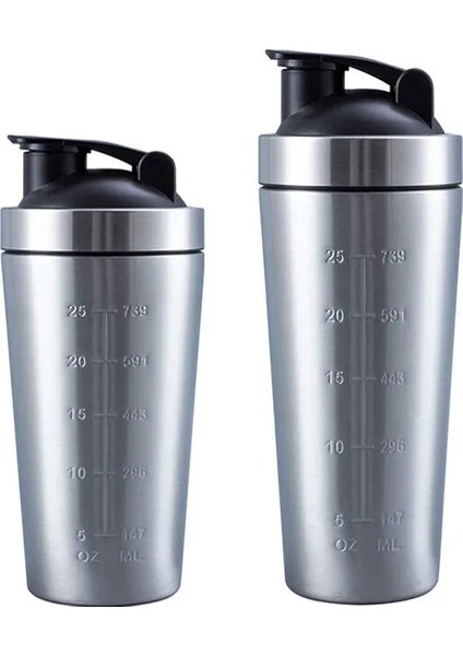 Şerit 750 ml Spor Çalkalayıcı Bardak Paslanmaz Çelik Vakum Karıştırıcı Bardak Açık Drinkware Su Şişesi Çift Katmanlı Protein Tozu Çalkalayıcı Şişe 500 ml (Yurt Dışından) indirimleri