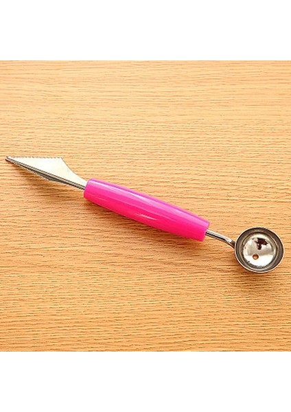 Kırmızı 2 In1 Çift Kafalı Paslanmaz Çelik Meyve Topu Oyma Bıçağı Meyve Kepçe Kavun Kazıcı Meyve Kavanoz Patates Püresi Baller Dondurma Kaşığı (Yurt Dışından)