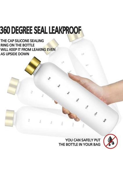 Pembe 1.0l 1l Su Şişesi Zaman Işaretleyici ile Spor Spor Açık Seyahat Bpa Ücretsiz Buzlu Içecek Taşınabilir Sızdırmaz Drinkware (Yurt Dışından) modelleri