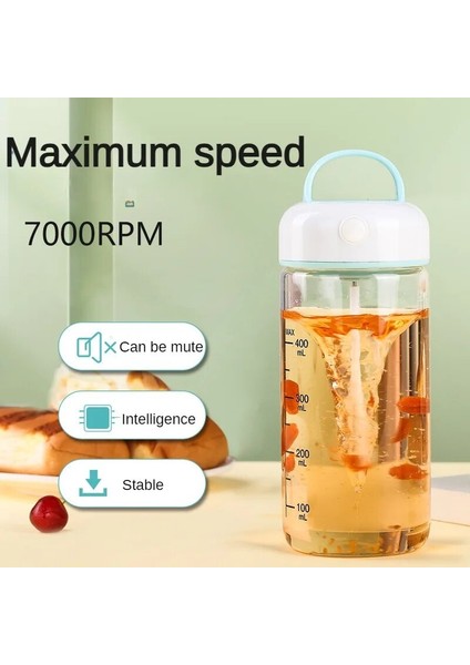 Stil 2 Bir Pipet 380ML 380ML Elektrikli Protein Shaker Şişe Kadın Otomatik Kendini Karıştıran Kahve Fincanı Seyahat Kupa Karıştırma Içecek Formülü Mikser Kız Hediye (Yurt Dışından)