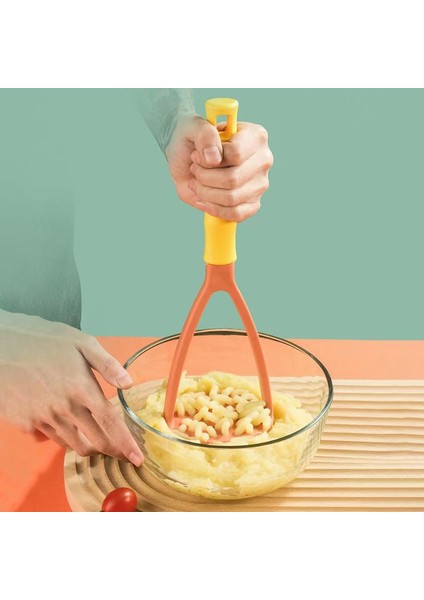 Kahve 1 Adet Pp Preslenmiş Patates Ezici Ricer Püre Suyu Üreticisi Patates Itici Pürüzsüz Patates Püresi Kırıcı Meyve Araçları Mutfak Malzemeleri (Yurt Dışından)