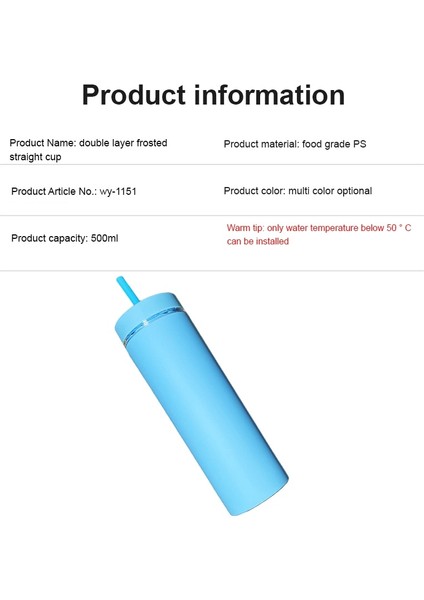 08 500ML 500ML Çift Katmanlı Payet Kapaklı Bardak Mat Şeker Renk Kupa Plastik Kahve Içme Bardak Yeniden Kullanılabilir Drinkware Yılbaşı Hediyeleri (Yurt Dışından)