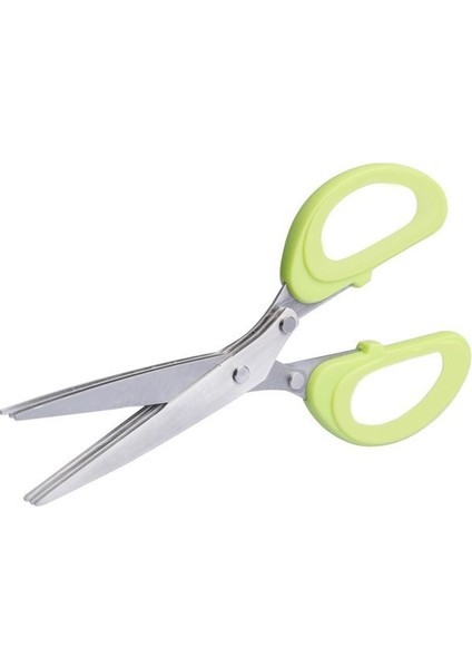 3 Kat Çok Fonksiyonlu Çok Katmanlı Yeşil Soğan Makas Paslanmaz Çelik Soğan Kesme Bıçağı Herb Deniz Yosunu Baharat Makas Mutfak Makas (Yurt Dışından)