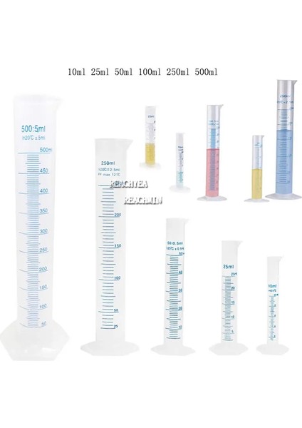 50ML 1 Adet 10/25/50/100/250/500ML Plastik Ölçüm Silindiri Laboratuvarı Mezun Silindir Kimya Laboratuvarı Standart Ölçüm Kabı (Yurt Dışından) fiyatları