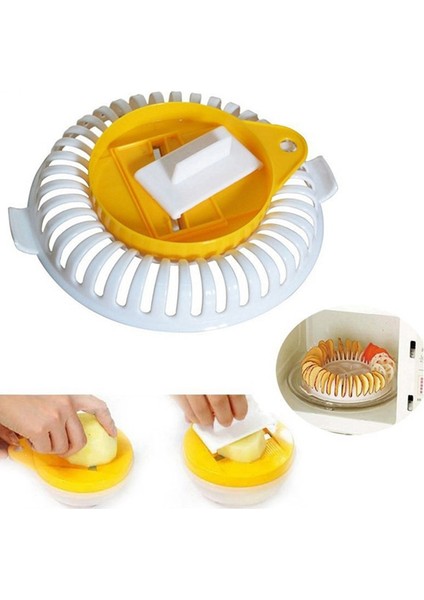 1 Takım 3 Adet/takım Dıy Dilimleme Mikrodalga Fırın Yağsız Patates Cipsi Makinesi Seti Cips Rafı Mutfak Dıy Pişirme Ev Yapımı Çip Dilimleme Bakeware (Yurt Dışından)
