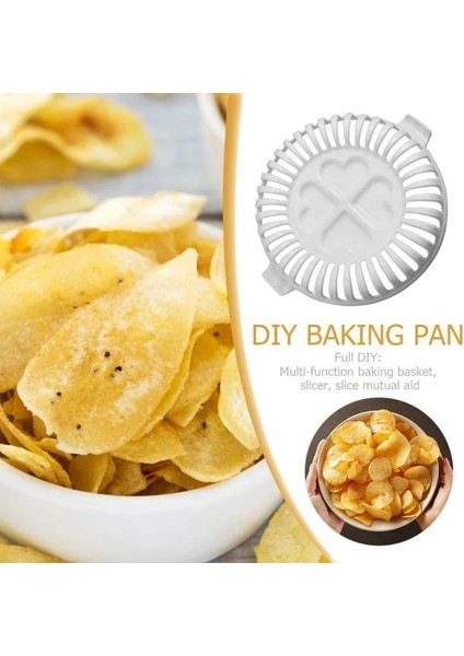 1 Takım 3 Adet/takım Dıy Dilimleme Mikrodalga Fırın Yağsız Patates Cipsi Makinesi Seti Cips Rafı Mutfak Dıy Pişirme Ev Yapımı Çip Dilimleme Bakeware (Yurt Dışından)