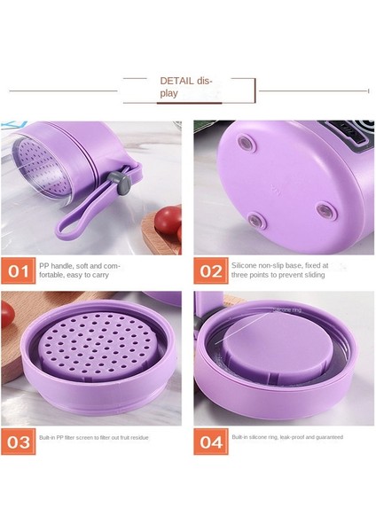 6 Kesici Kafa Mavi Taşınabilir Elektrikli Meyve Sıkacağı USB Şarj Edilebilir El Smoothie Blender Meyve Karıştırıcılarmilkshake Yapımcısı Makinesi Gıda Sınıfı Malzemeler (Yurt Dışından) indirimleri