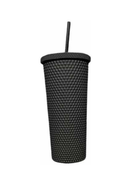 Siyah Logo Yok 1pc Elmas Radyant Tanrıça Kupası 710ML Yaz Soğuk Su Bardağı Samanlı Bardak Çift Katmanlı Plastik Durian Kahve Kupa Logo Yok (Yurt Dışından)
