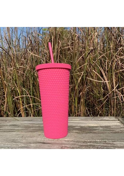 Siyah Logo Yok 1pc Elmas Radyant Tanrıça Kupası 710ML Yaz Soğuk Su Bardağı Samanlı Bardak Çift Katmanlı Plastik Durian Kahve Kupa Logo Yok (Yurt Dışından)