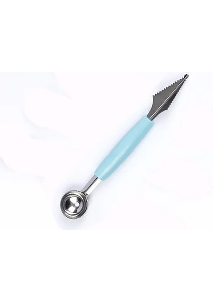 Y102-2 2in1 Çift Kafalı Meyve Topu Oyma Bıçağı Meyve Kepçe Dondurma Kaşığı Patates Püresi Kaşık Mutfak Meyve Kesici Şekli Oyma Aracı (Yurt Dışından)